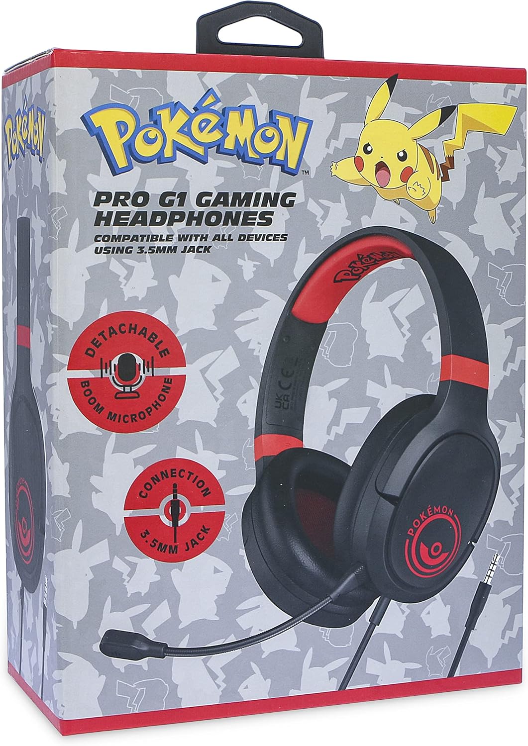 OTL Technologies Pokémon Poké Ball Black Pro G1 Gaming Headphones (PK0879)