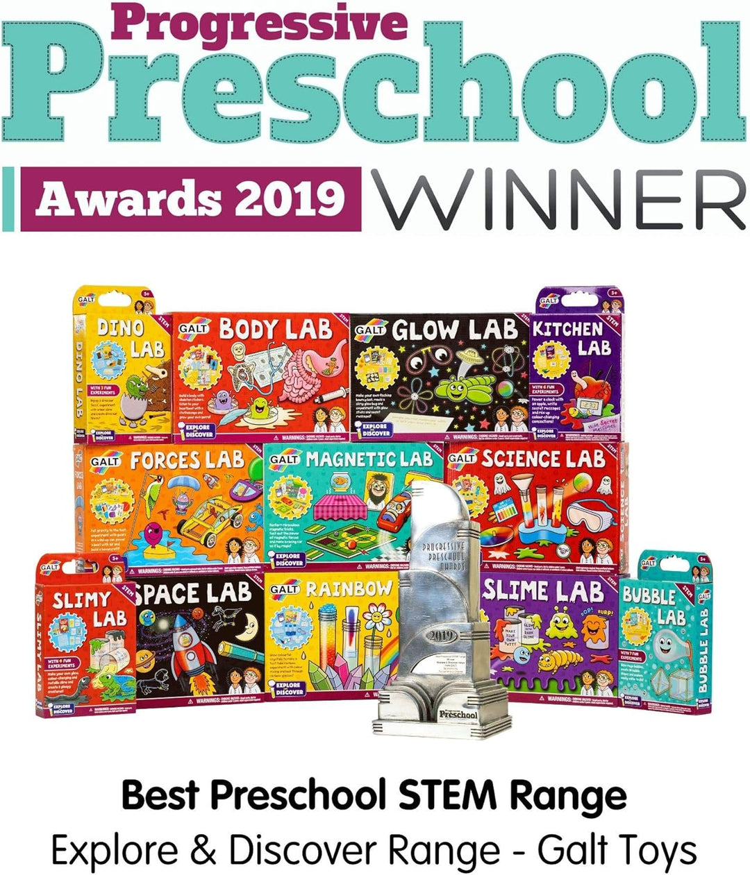 Galt Toys Rainbow Lab Science Kit - STEM Experiments for Kids Ages 5-10