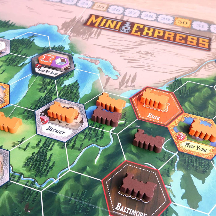 Moaideas Game Design Mini Express Board Game (Gold, Mint)