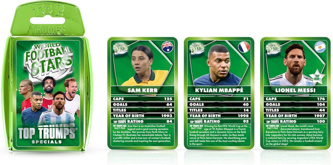 Top Trumps World Football Stars Specials Card Game - Play with Lionel Messi