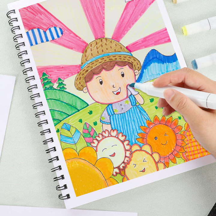Thboxes A4 Sketch Book 200GSM Thick Paper Spiral Bound Hardback Sketchbook