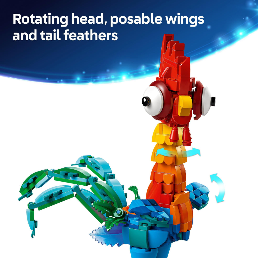 LEGO ǀ Disney Moana 2 Heihei Buildable Animal Toy - Posable Chicken Figure with Stand for Kids 9+