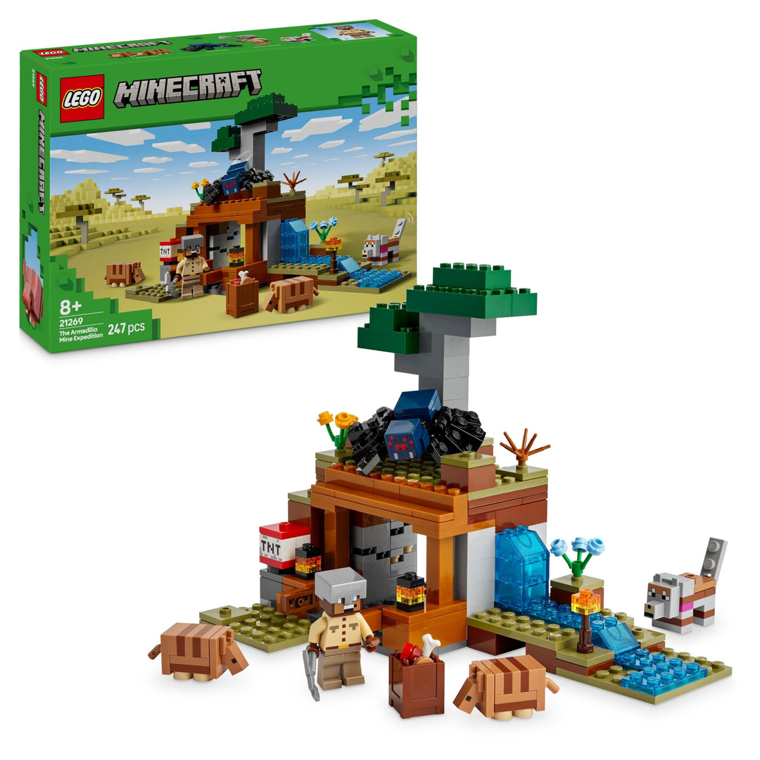 LEGO Minecraft The Armadillo Mine Expedition 21269 - Building Set for 8+ Year Olds