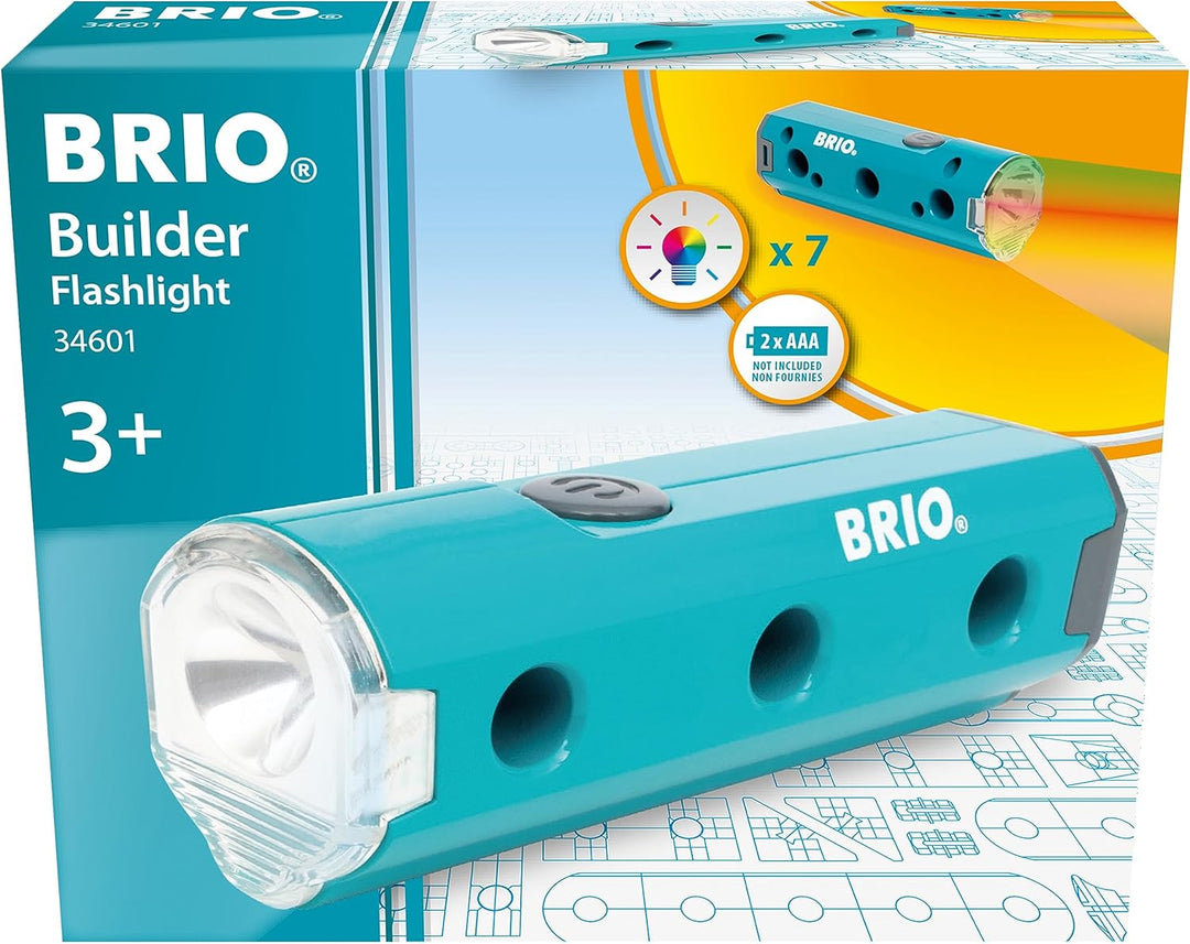 BRIO Builder Flashlight Torch - STEM Construction Toy for Kids Ages 3+ with LED Lights, Compatible with BRIO Builder Sets