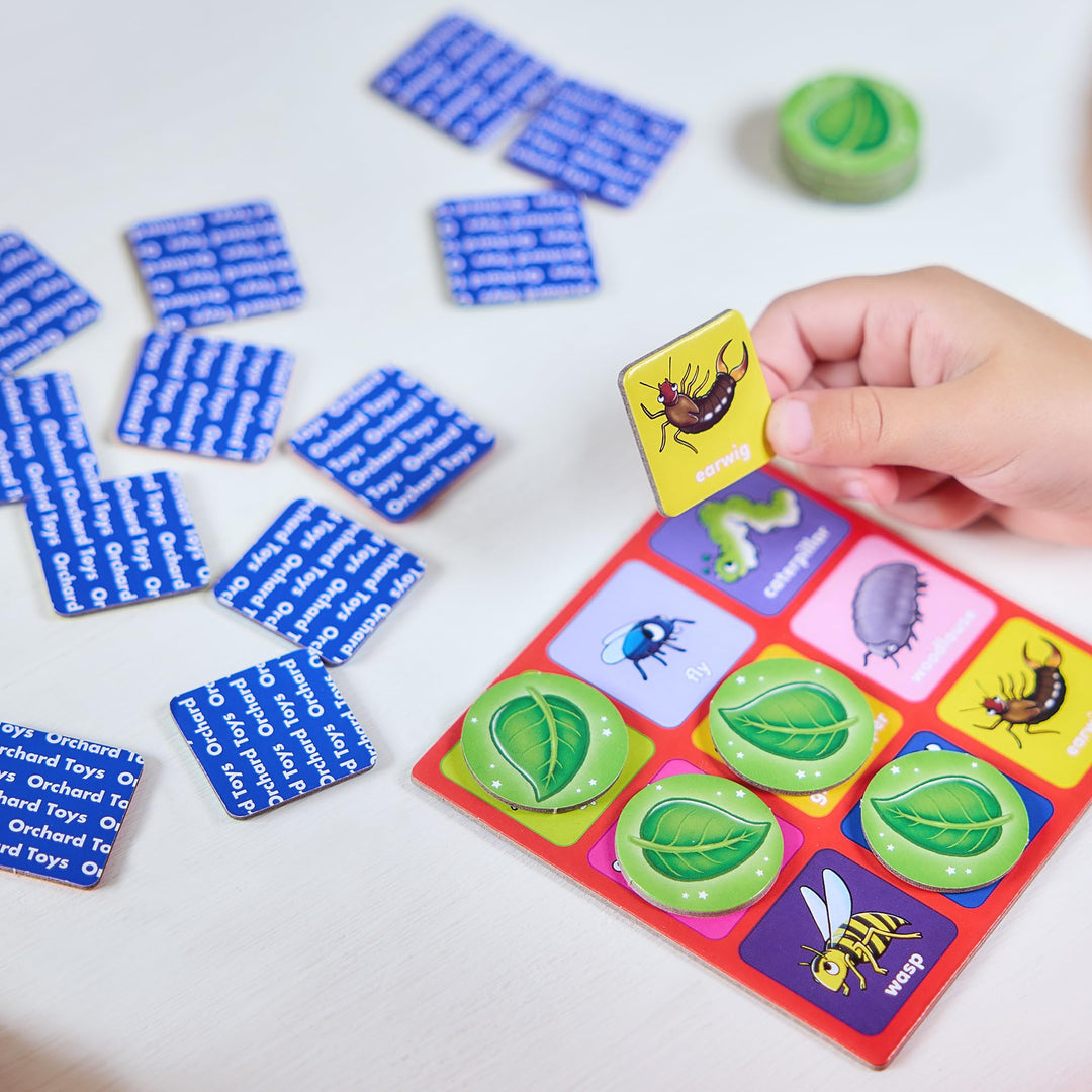 Orchard Toys Little Bug Bingo Mini Game for Kids - Travel Size Matching Game for 3+ Year Olds