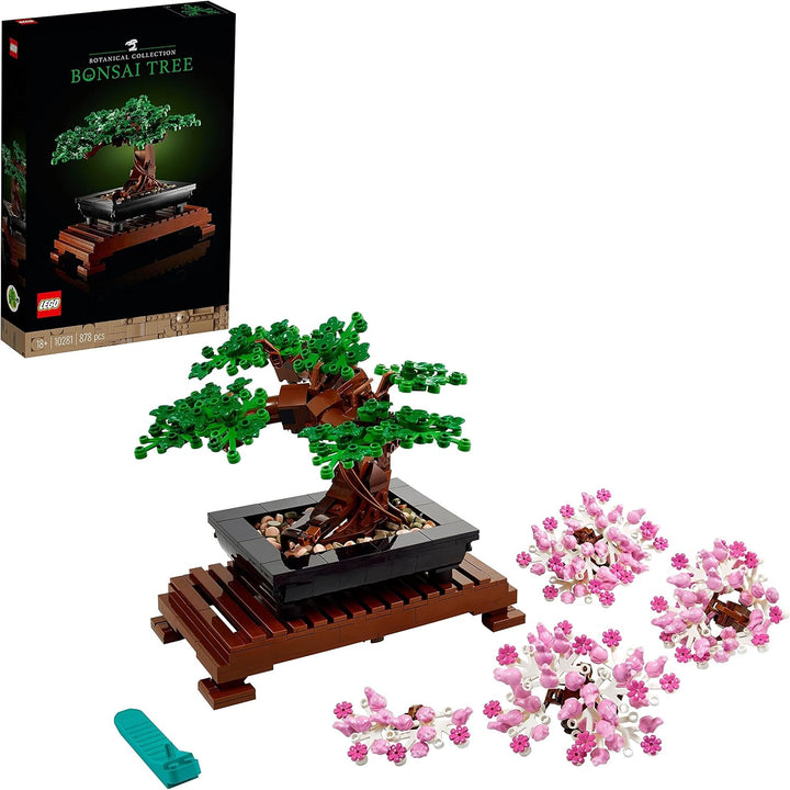 LEGO 10281 Icons Bonsai Tree Set for Adults - Building Set with Cherry Blossom & Green Leaves