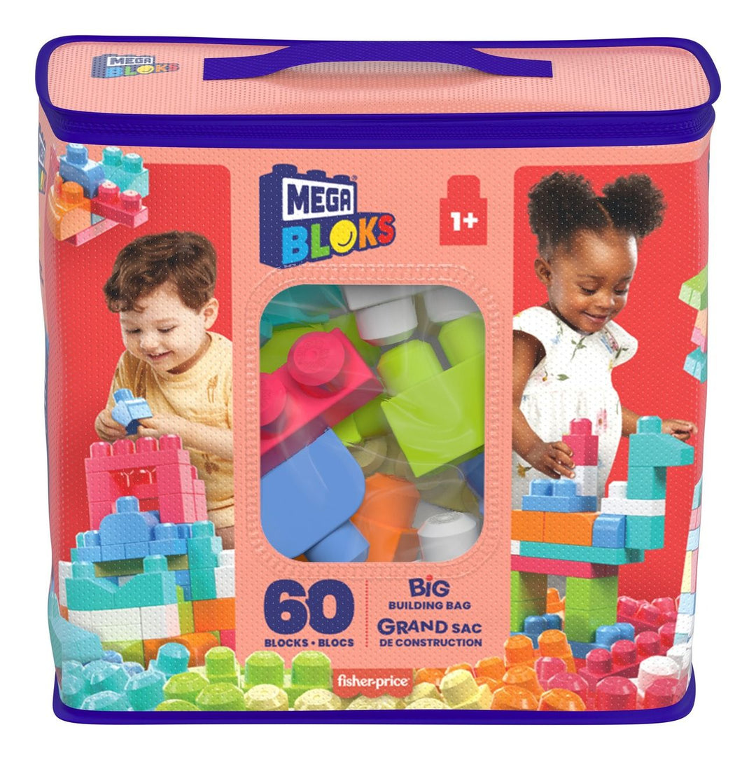 Mega Bloks DCH54 Grote Bouwzak, Roze, 60 Stuks