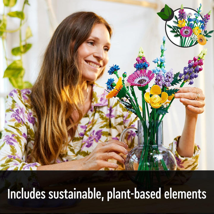 LEGO Icons Wildflower Bouquet 10313 - Adult Building Set with 8 Flower Species