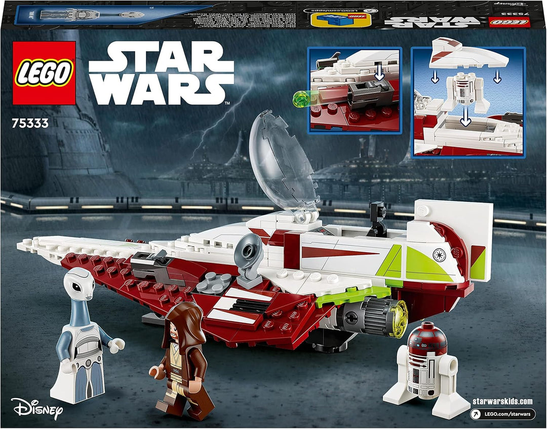 LEGO 75333 Star Wars Obi-Wan Kenobi’s Jedi Starfighter Building Set for Kids 7+