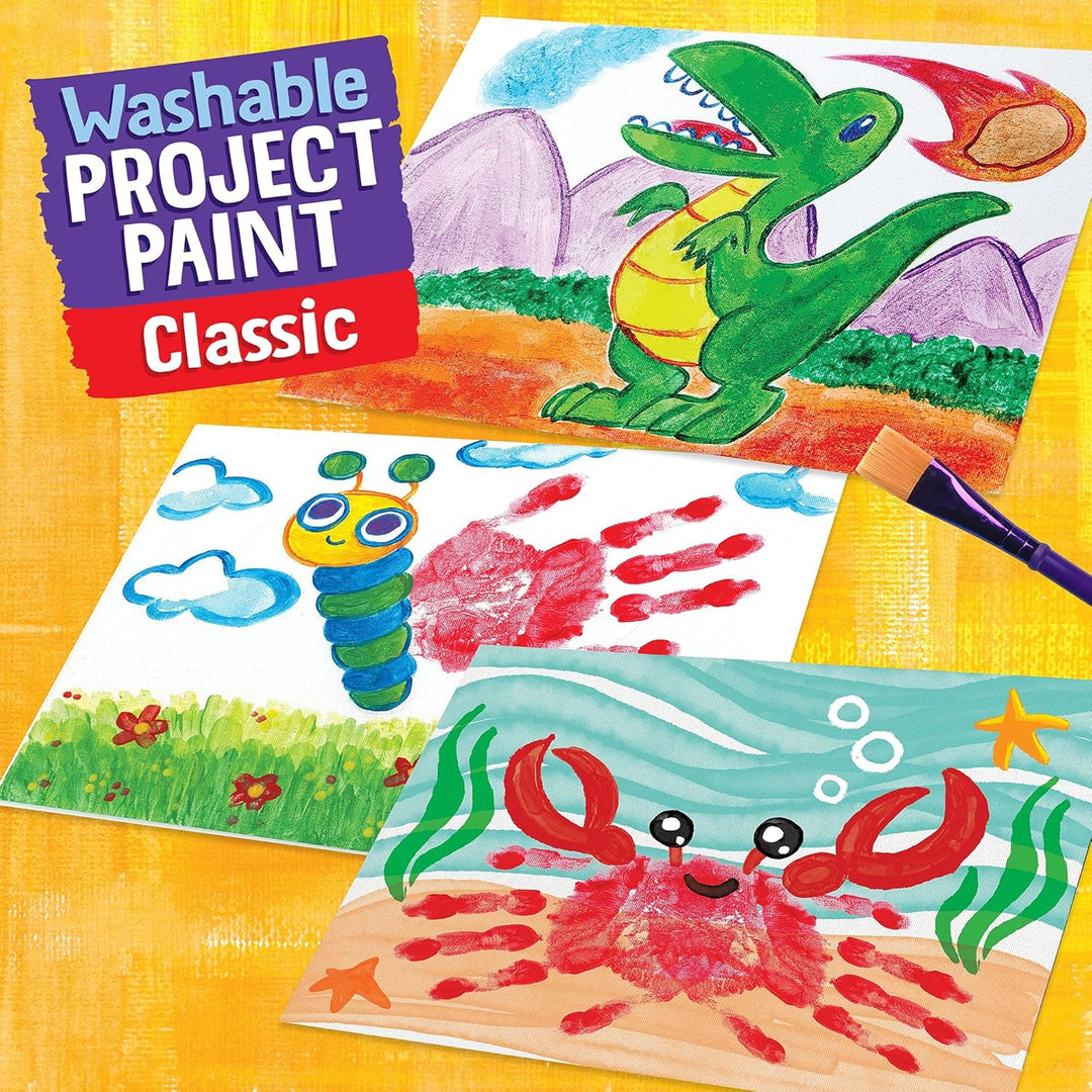 Crayola Washable Kids Paint Set - 6 Non-Toxic Colors for Ages 3+