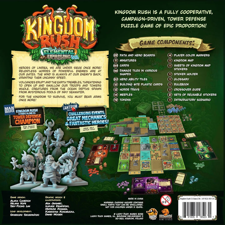 Lucky Duck Games Kingdom Rush: Elemental Uprising Board Game - Cooperative Tower-Defense Strategy (LKYKGER01EN)