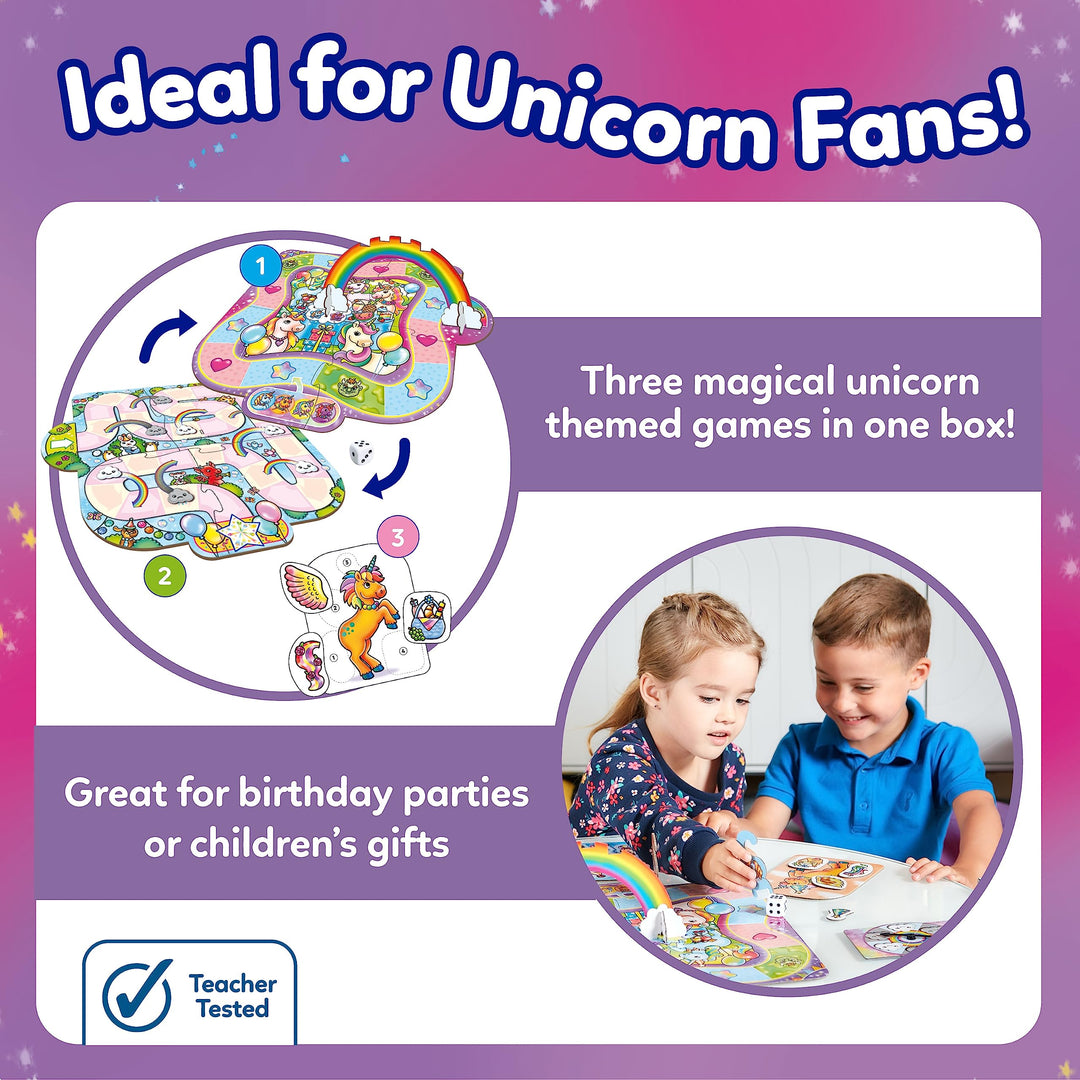 Orchard Toys Unicorn Fun Game 3-in-1 Board Game