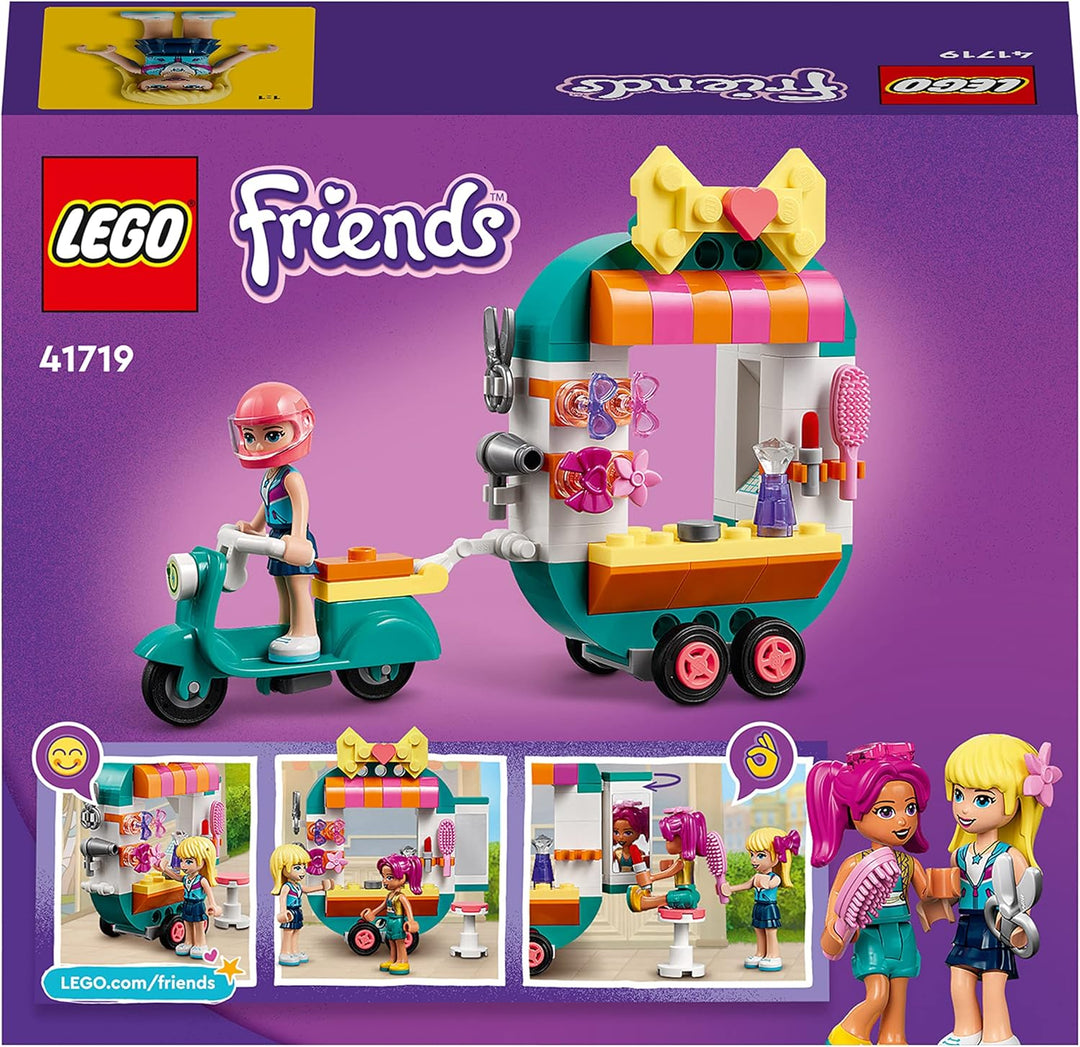 LEGO 41719 Friends Mobile Fashion Boutique Shop and Hair Salon Playset, Creative Building Toy for Kids Ages 6+