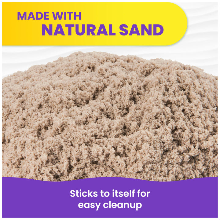 Kinetic Sand Natural Brown 907g - Squeeze & Shape Sensory Play Sand for Kids