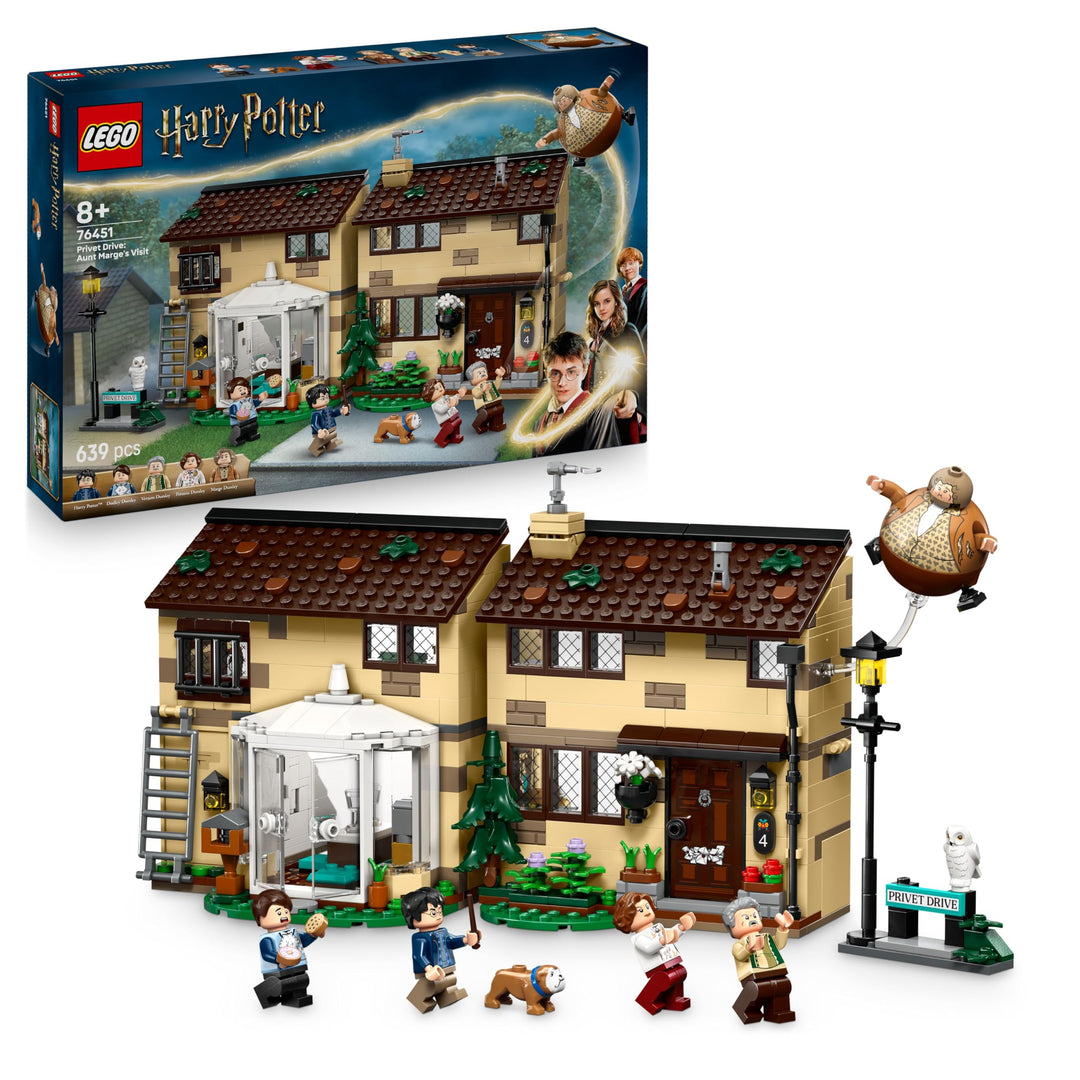 LEGO Harry Potter Privet Drive: Aunt Marge's Visit - Buildable House Playset with Minifigures for Ages 8+