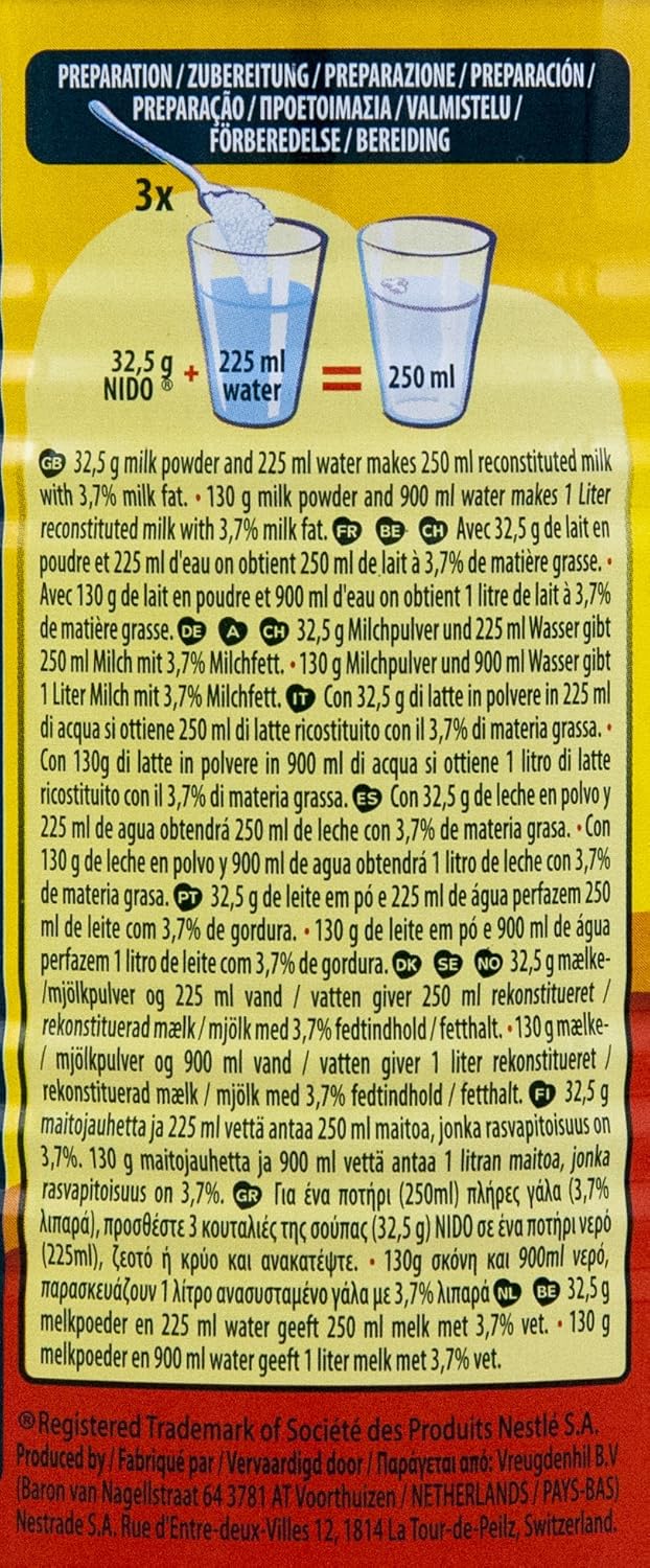 Nido Instant Full Cream Milk Powder 400g Tin