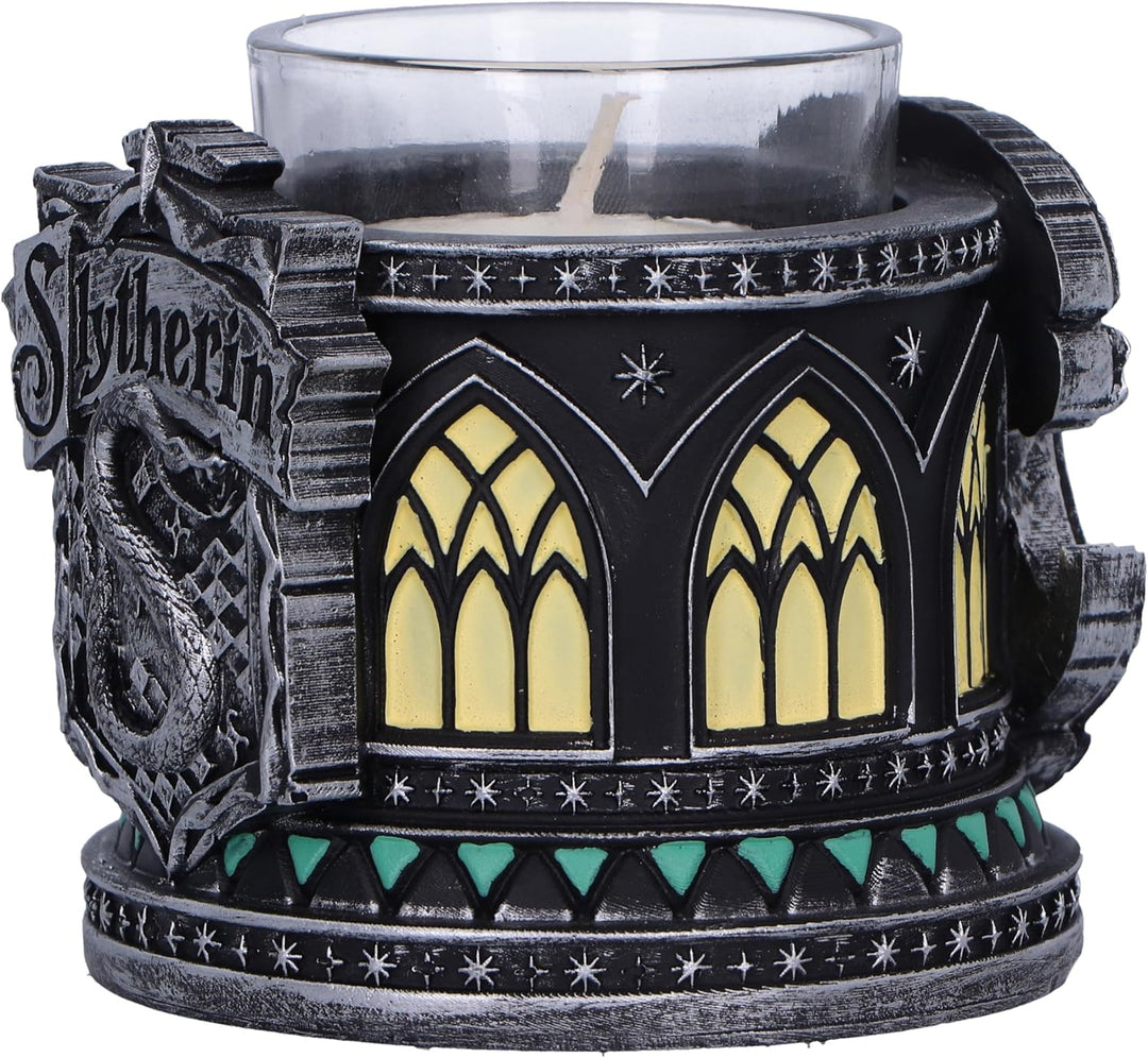 Nemesis Now Harry Potter Slytherin Tea Light Holder 7.5cm, Resin, Silver, Offici