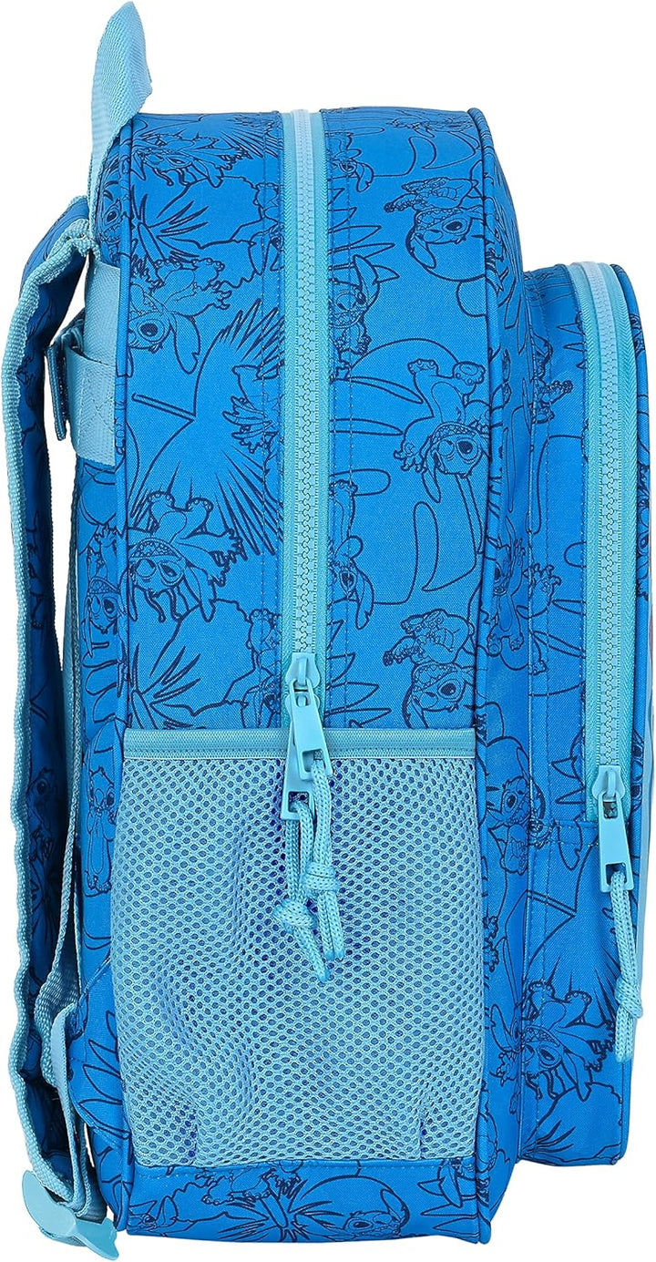 SAFTA Lilo & Stitch Casual School Backpack for Kids (Blue)