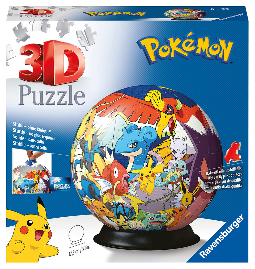 Ravensburger Pokemon 3D Jigsaw Puzzle Ball - 72 Pieces for Kids 6 Years and Up