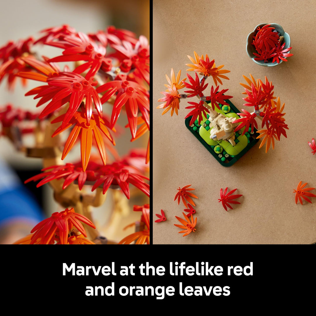 LEGO Botanicals Japanese Red Maple Bonsai Tree - Adult Building Set with Autumn-Colored Leaves