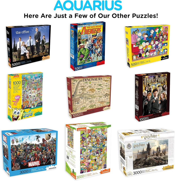 Gremlins 62195 Aquarius Collage 500 pc Puzzle - Multi-Colored Challenge for Ages 12+