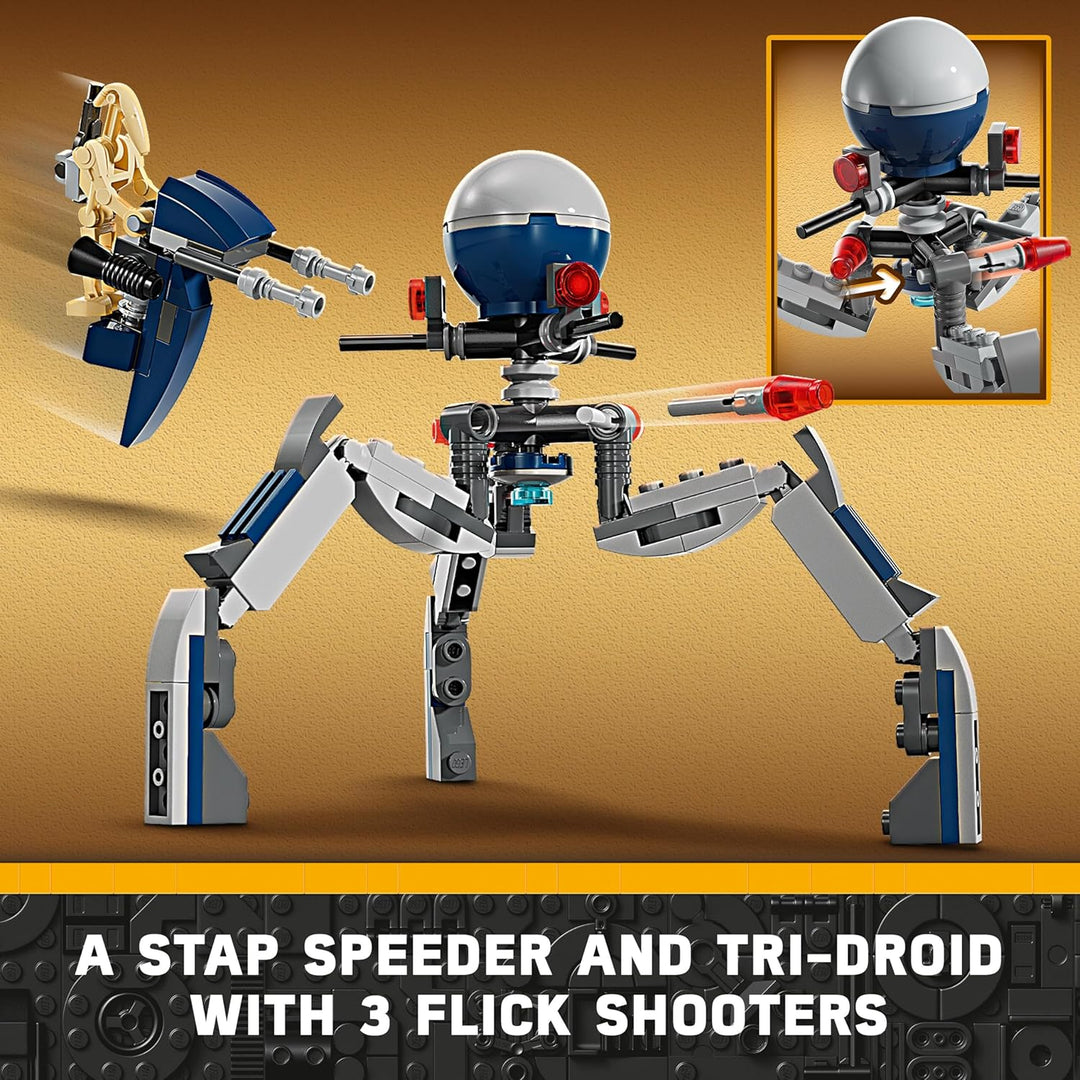LEGO Star Wars Clone Trooper & Battle Droid Battle Pack - Building Toy Playset for Kids 7+