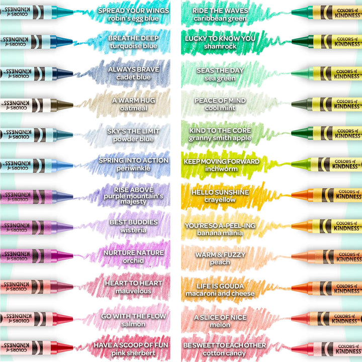 CRAYOLA Colours of Kindness Crayons - 24 Assorted Colors with Special-Edition Names