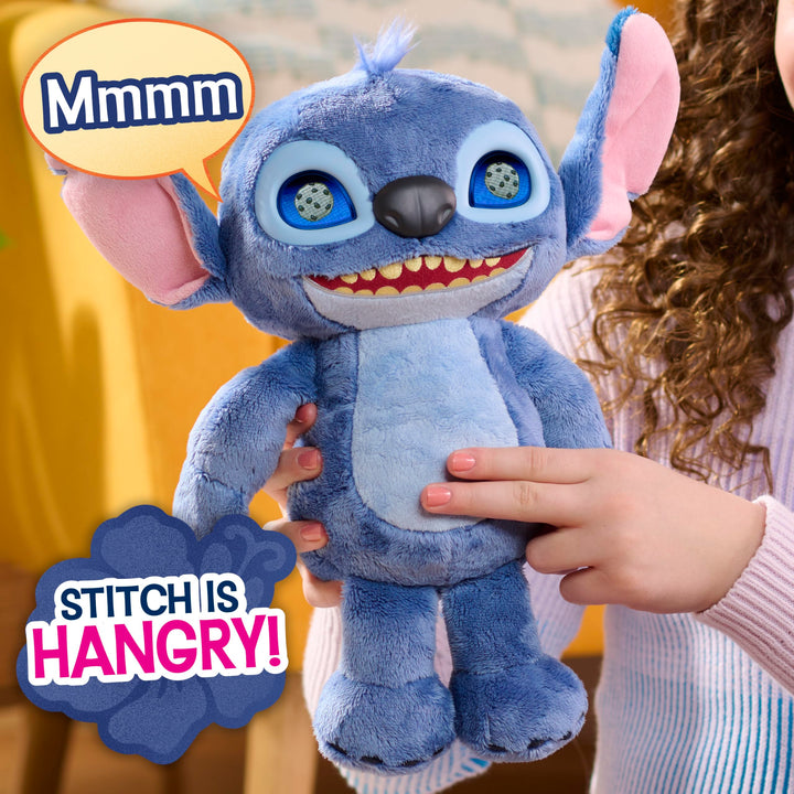 Just Play Many Moods of Stitch Plush Toy - Interactive Light-Up Eyes & Sounds, Ages 3+