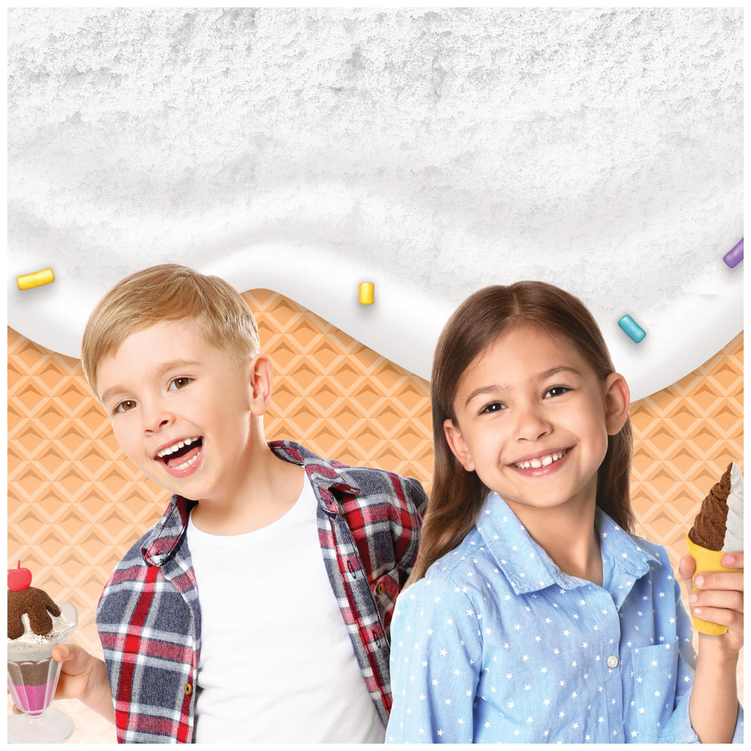 Kinetic Sand Scents Ice Cream Treats Playset - Scented Sand with 6 Tools & Toppings for Kids 3+