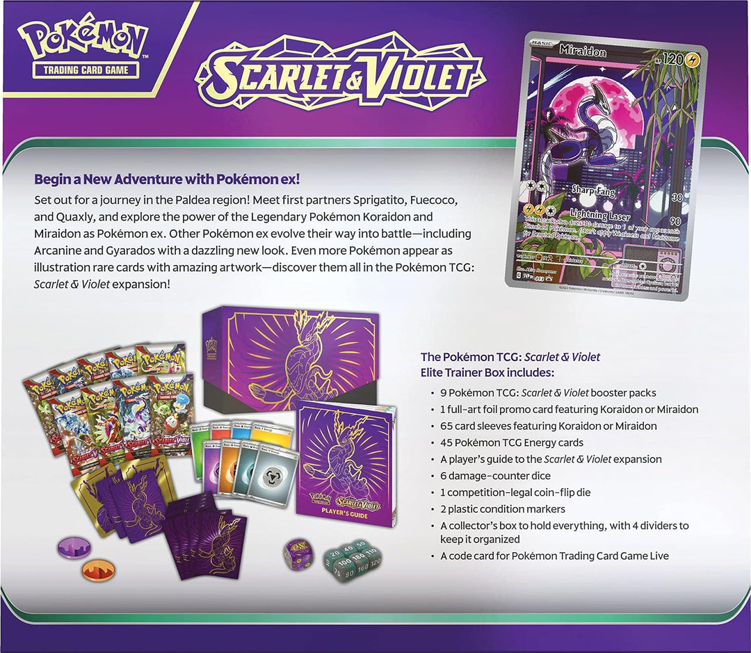 Pokemon TCG: Scarlet and Violet Elite Trainer Box - Miraidon