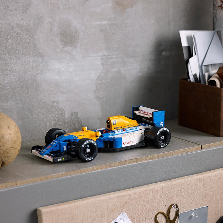 LEGO Icons Williams Racing FW14B & Nigel Mansell F1 Car Model Set - 799-Piece Building Kit for Adults