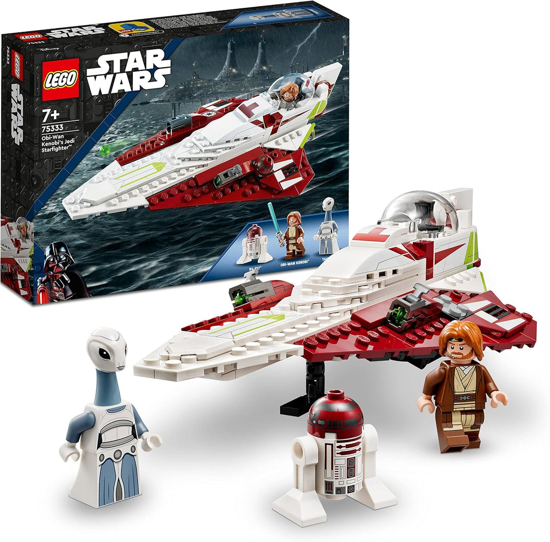 LEGO 75333 Star Wars Obi-Wan Kenobi’s Jedi Starfighter Building Set for Kids 7+