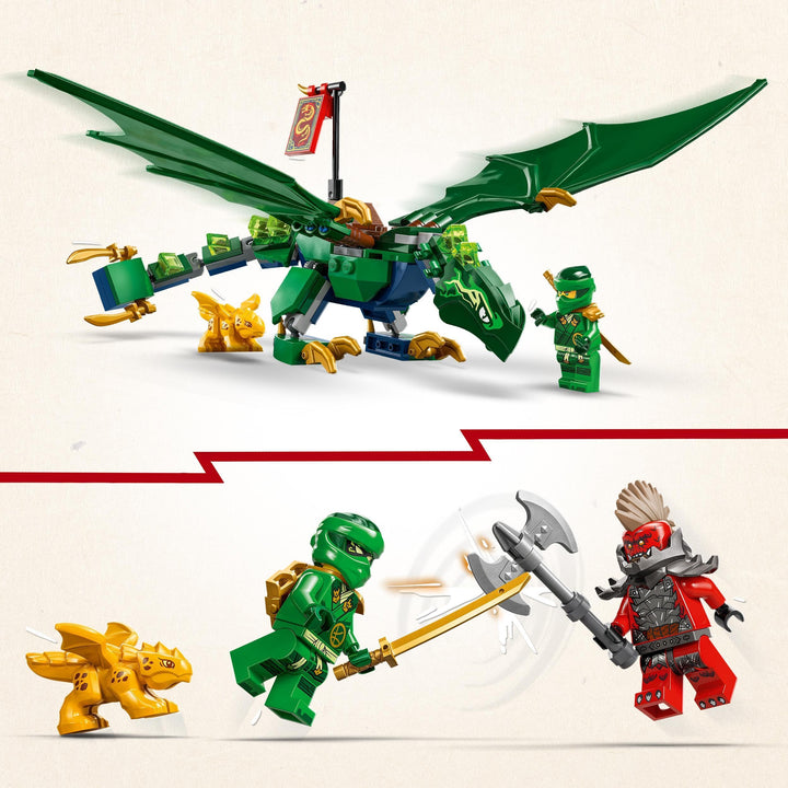 LEGO NINJAGO Lloyd’s Green Forest Dragon - Building Playset with 2 Minifigures for Ages 6+