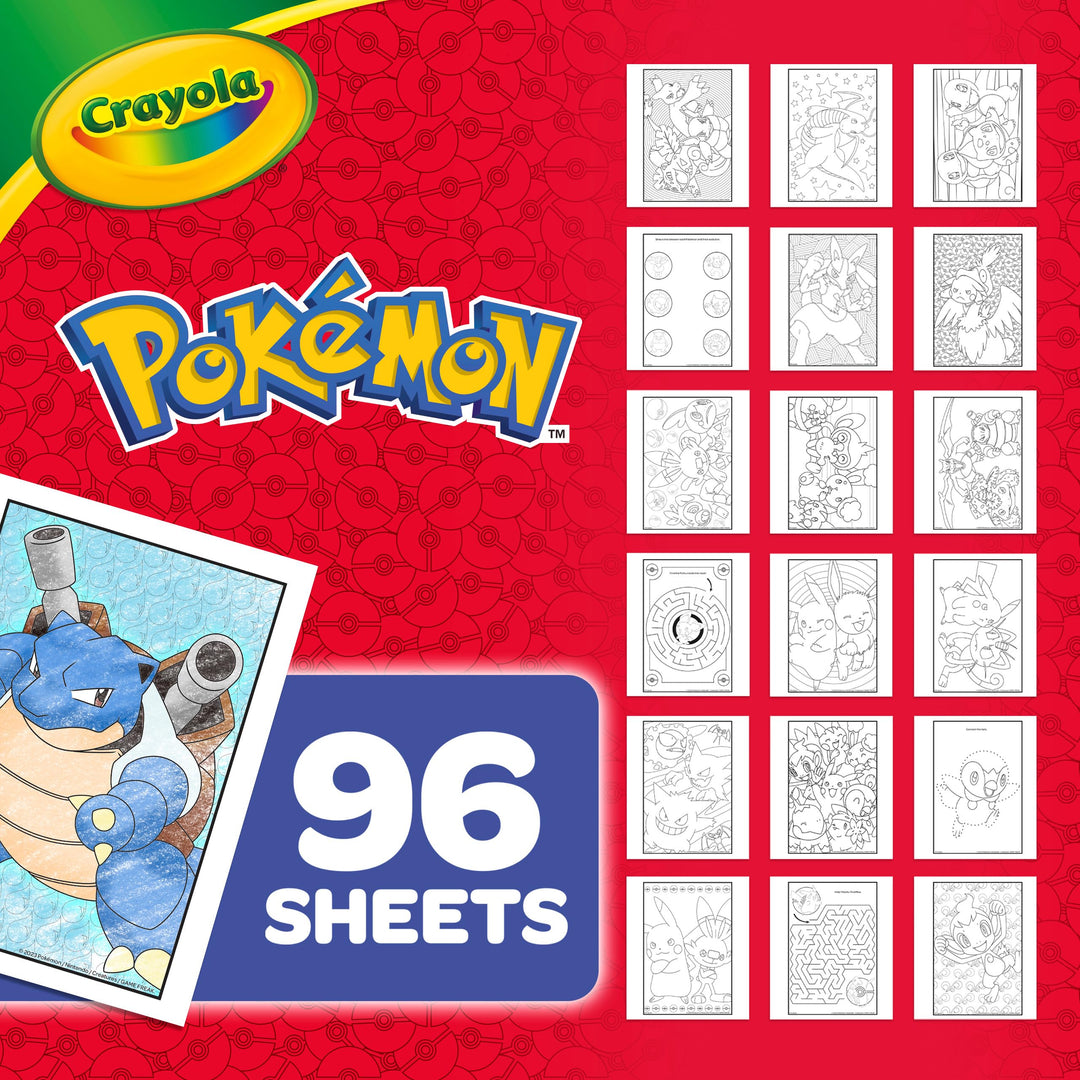CRAYOLA Pokémon 96-Page Coloring Book with Sticker Sheet