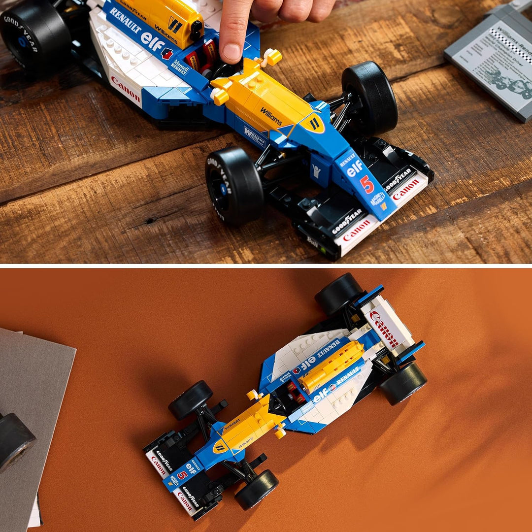 LEGO Icons Williams Racing FW14B & Nigel Mansell F1 Car Model Set - 799-Piece Building Kit for Adults