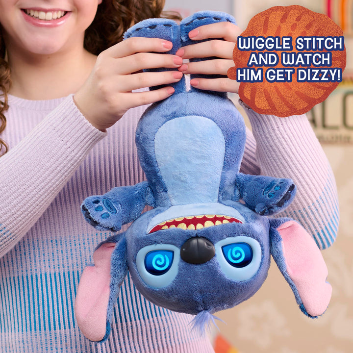 Just Play Many Moods of Stitch Plush Toy - Interactive Light-Up Eyes & Sounds, Ages 3+