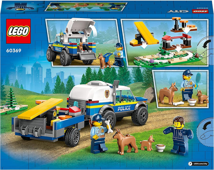 LEGO 60369 City Mobile Police Dog Training Set - SUV Toy Car with Trailer & Puppy Figures for Kids 5+