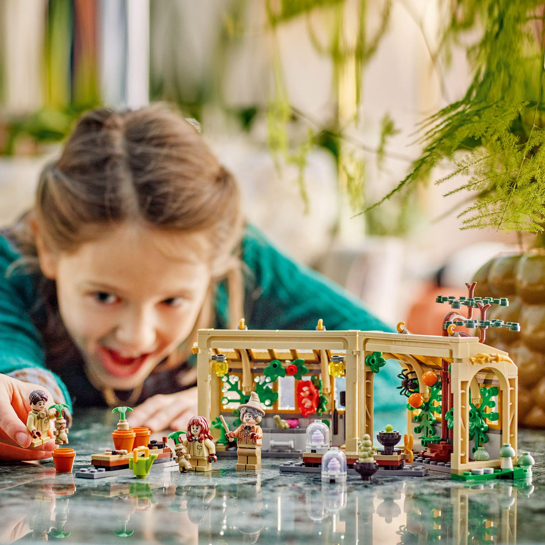 LEGO Harry Potter Hogwarts Castle: Herbology Class Set with Neville Longbottom - Building Toy for Ages 8+