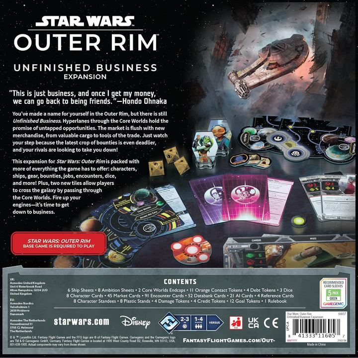 Fantasy Flight Games Star Wars Outer Rim: Unfinished Business Expansion Board Game (FFGSW07)