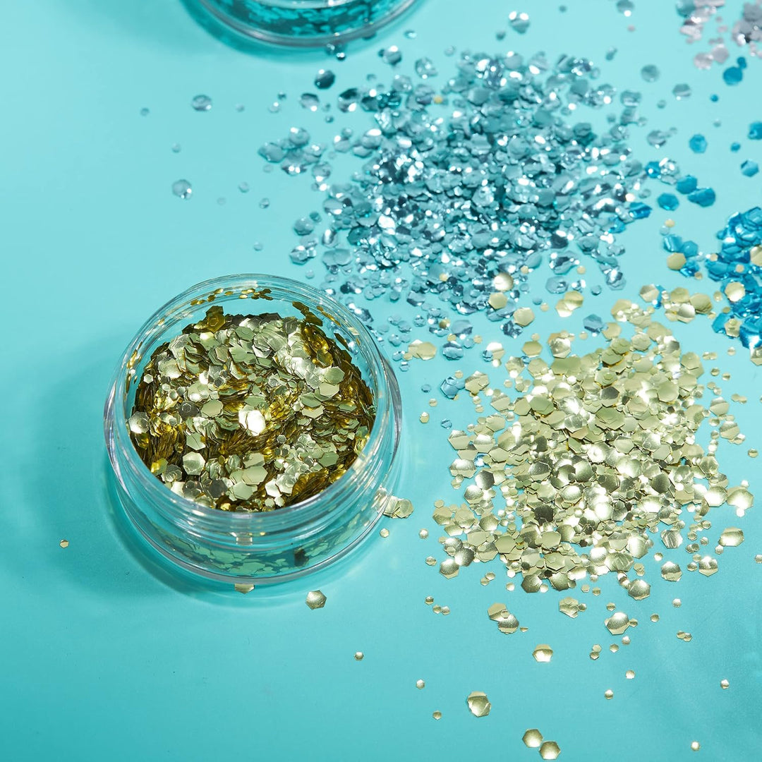 Moon Glitter - Biodegradable Eco Chunky Glitter Cosmetic Bio Festival Makeup Glitter (G13856)