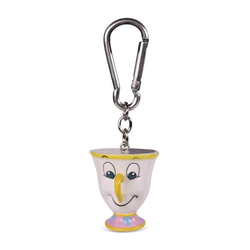 Disney Beauty and the Beast Chip 3D Keyring Carabiner Key Chain (RKR39131)