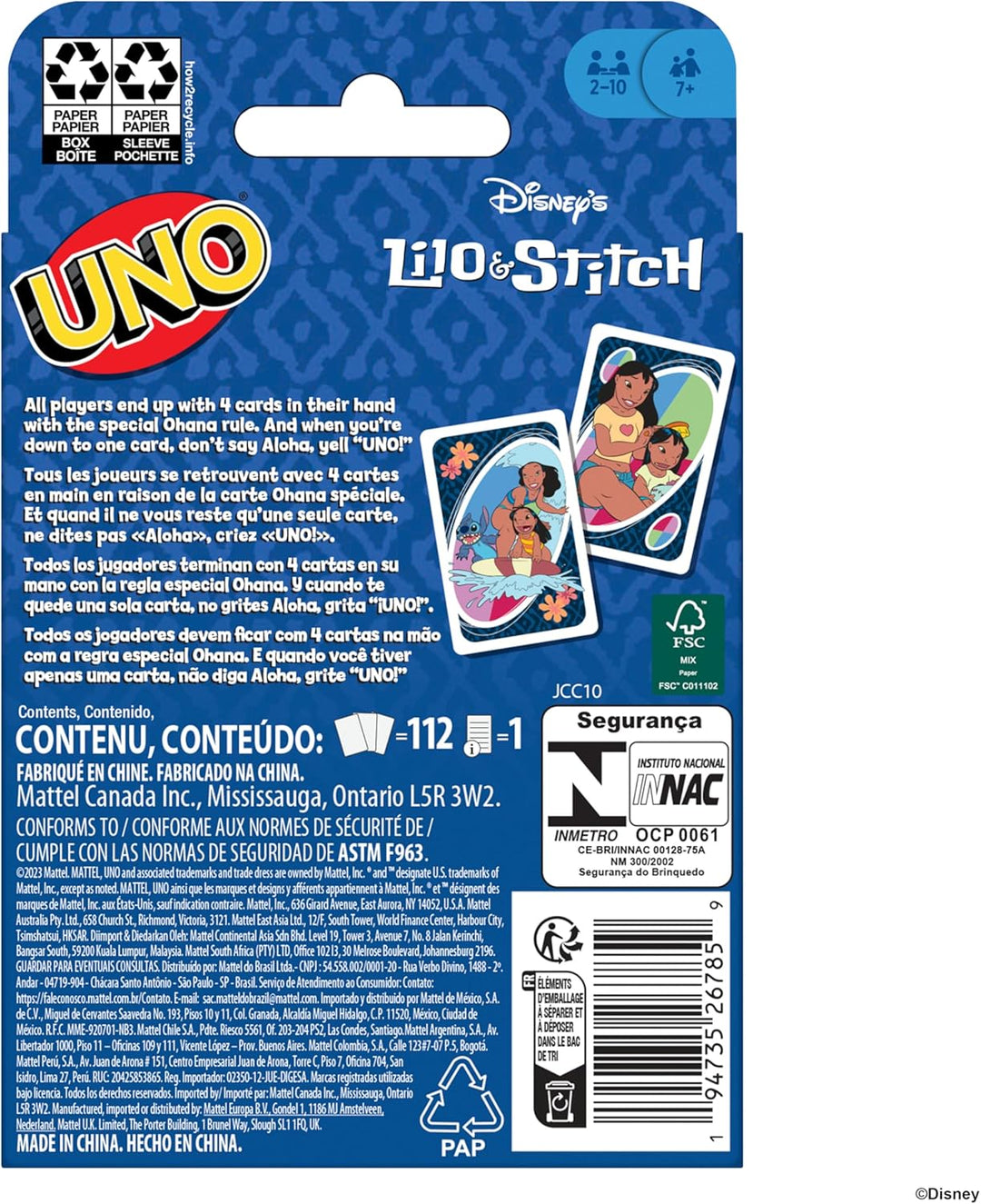 Mattel Games UNO Disney’s Lilo and Stitch Card Game