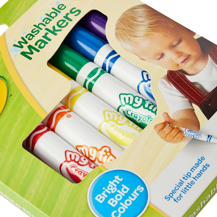 CRAYOLA My First Washable Markers - Easy-Grip for Toddlers 1+