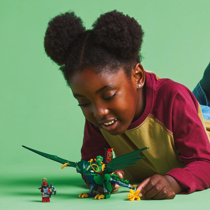 LEGO NINJAGO Lloyd’s Green Forest Dragon - Building Playset with 2 Minifigures for Ages 6+