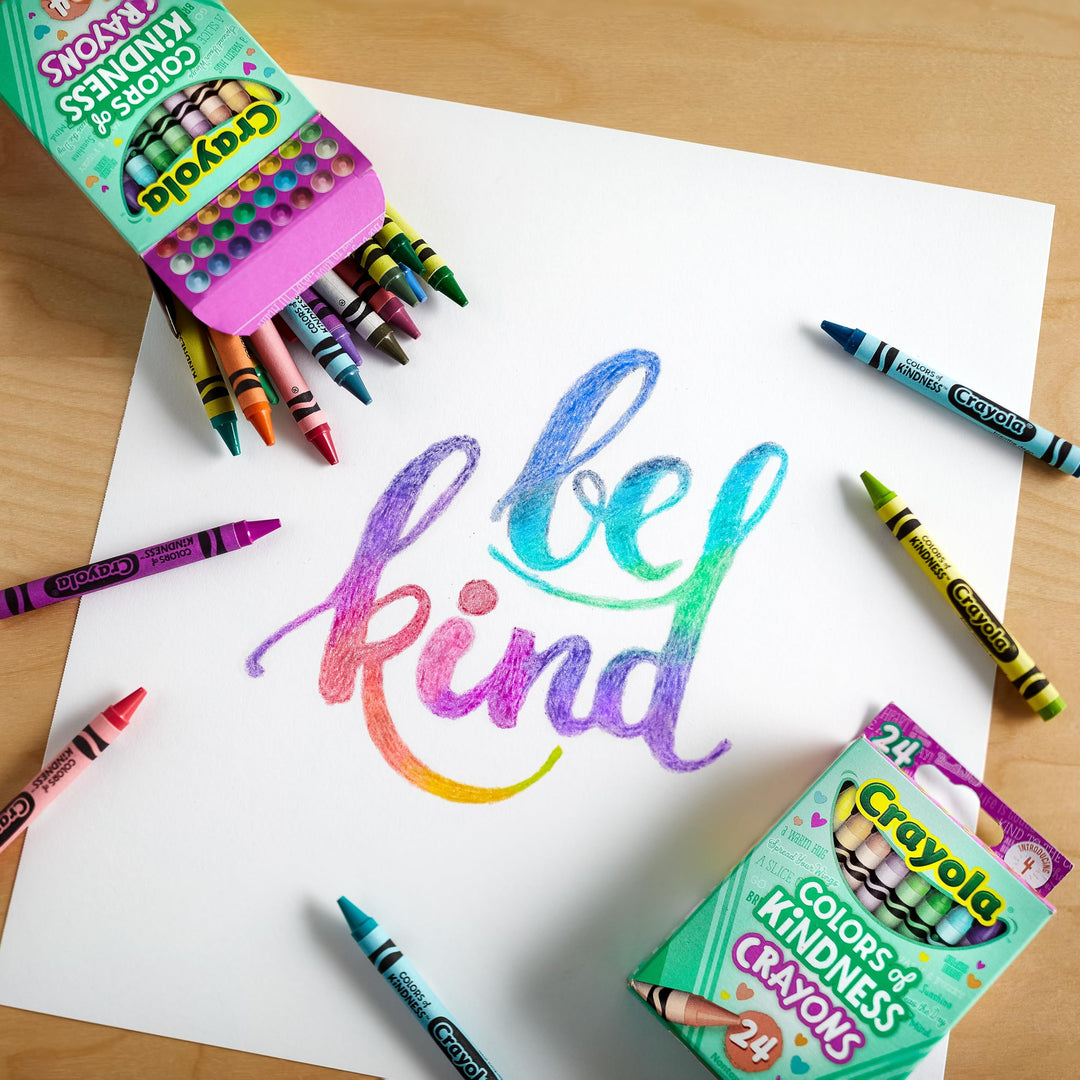 CRAYOLA Colours of Kindness Crayons - 24 Assorted Colors with Special-Edition Names