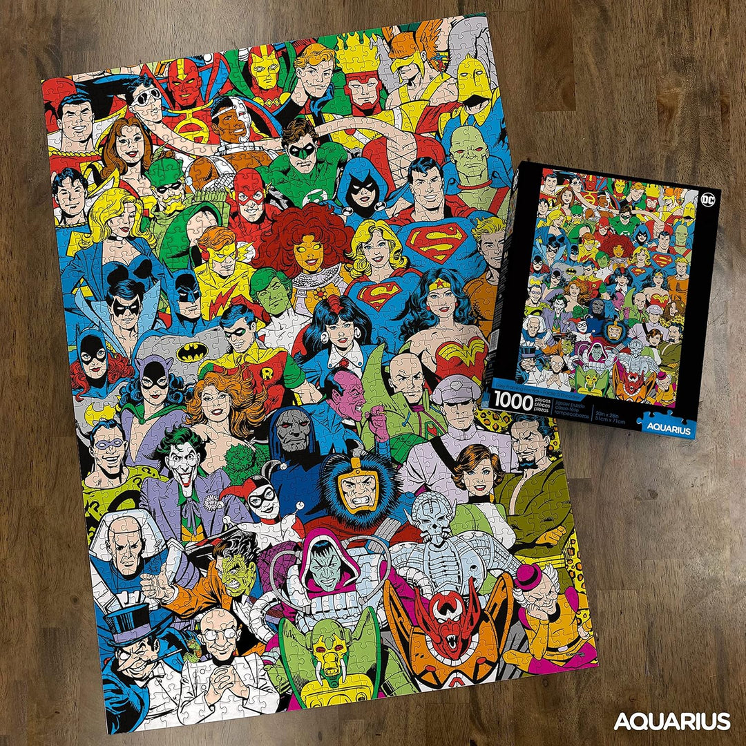 AQUARIUS DC Comics Retro Cast - Justice League 1000-Piece Jigsaw Puzzle (65378)