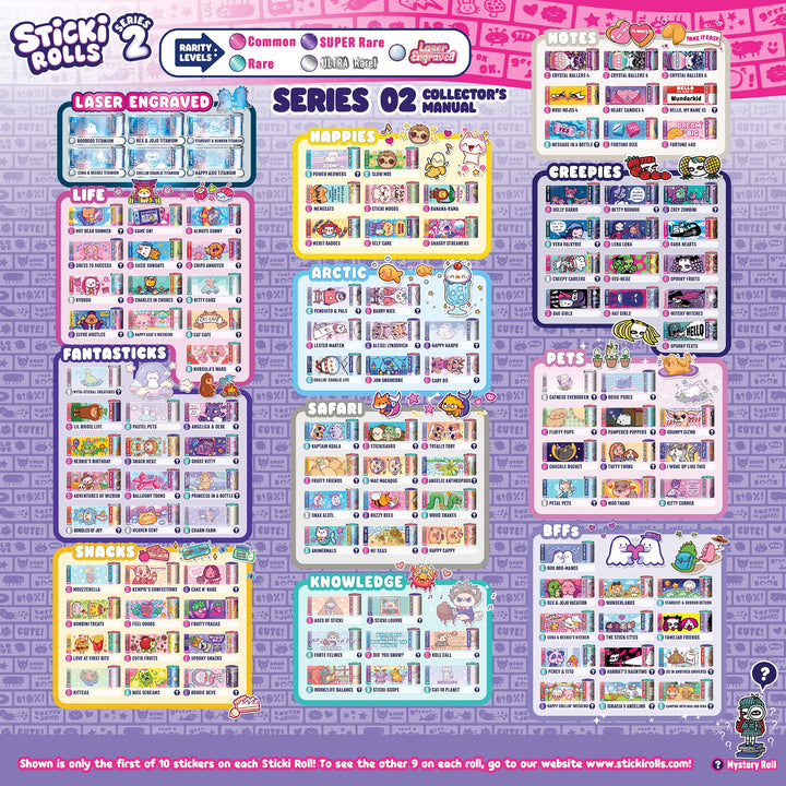 Sky Castle Sticki Rolls Series 2 - Wearable & Shareable Holographic Sticker Book