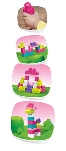 Mega Bloks DCH54 Grote Bouwzak, Roze, 60 Stuks