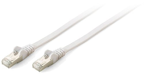 EQUIP 5 x Slim Patch Cable Category 6A 10 Metres 10G S/FTP Flat White