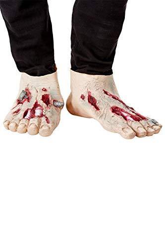 Smiffys 52038 Zombie Latex Shoe Covers, Men, Beige, One Size - Yachew